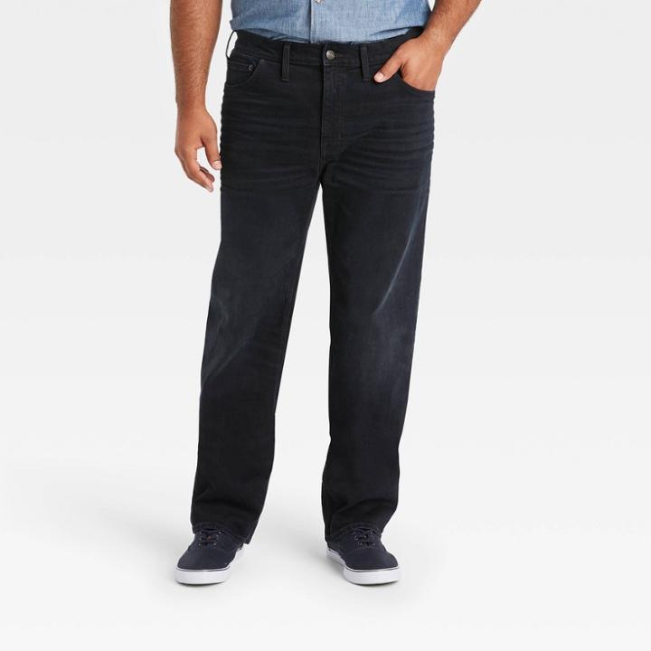 Men's Tall Straight Fit Jeans - Goodfellow & Co Black Denim