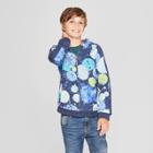 Boys' Space Print Hooded Sweatshirt - Cat & Jack Navy