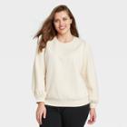 Women's Plus Size Crewneck Sweatshirt - Who What Wear Cream