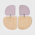 Sprayed Raised Patterned Geometric Drop Earrings - Universal Thread Purple