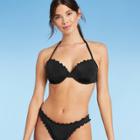 Women's Light Lift Ruffle Bikini Top - Shade & Shore Black