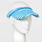 Women's Striped Terry Cloth Visor - Wild Fable Blue