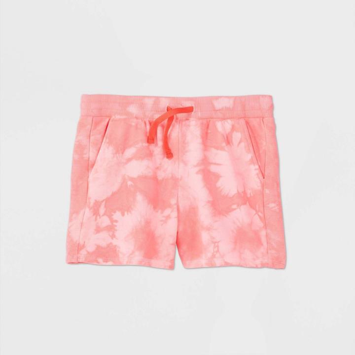 Girls' French Terry Shorts - All In Motion Bright Red