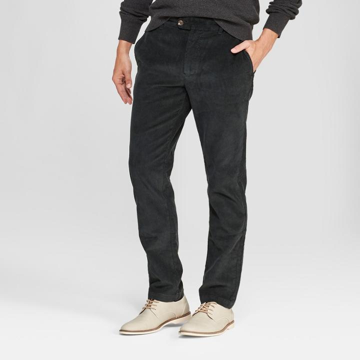 Men's Slim Fit Corduroy Trouser - Goodfellow & Co Old World Navy