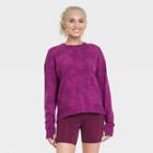 Women's French Terry Tie-dye Crewneck Sweatshirt - All In Motion Berry Purple