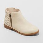 Girls' Dylayne Laser Cut Ankle Fashion Boots - Cat & Jack Taupe