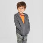 Toddler Boys' Fleece Zip-up Hoodie - Cat & Jack Charcoal