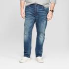Men's Big & Tall Slim Fit Selvedge Stretch Jeans - Goodfellow & Co Medium Wash
