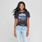 Junk Food Women's Atari Asteroids Meet & Greet Short Sleeve Ringer Graphic T-shirt - Black