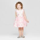 Toddler Girls' Dotted A Line Dress - Cat & Jack Cream/pink