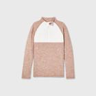 Boys' Fleece 1/4 Zip Pullover Sweatshirt - All In Motion Taupe