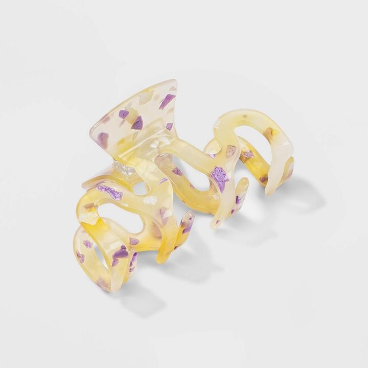 Squiggly Claw Clip - A New Day Assorted Yellow