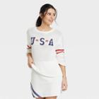 Grayson Threads Women's Usa Stars Graphic Knit Sweater - White
