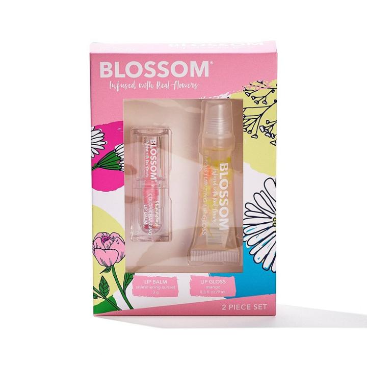 Blossom Sunset Shimmering Lip Balm & Mango Tube Lip Gloss Set