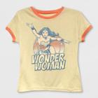 Toddler Girls' Dc Comics Wonder Woman Short Sleeve T-shirt - Beige
