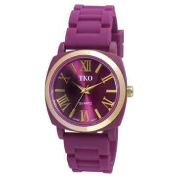 Tko Orlogi Women's Tko Rubber Strap Watch - Purple