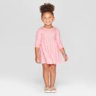 Toddler Girls' Heart All Over Print A-line Dress - Cat & Jack Pink