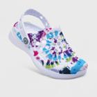 Kids' Joybees Dylan Tie-dye Slip-on Apparel Water Shoes - White