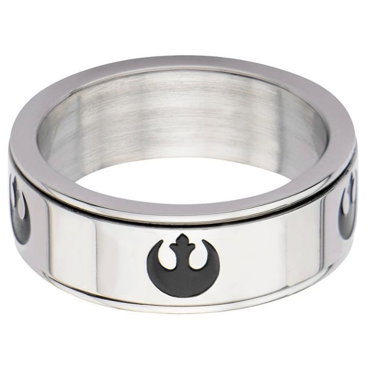 Men's Star Wars Rebel Stainless Steel Spinner Ring (9),