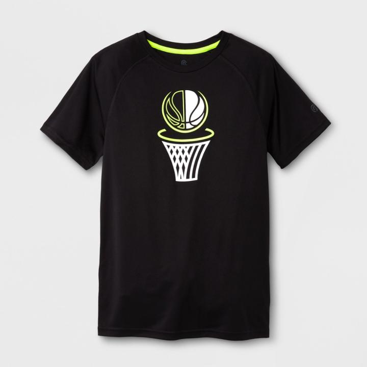 Boys' Graphic Tech T-shirt Basketball Hoop - C9 Champion Black
