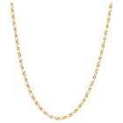 Tiara Gold Over Silver 20 Twisted Box Chain Necklace, Size: 20 Inch, Yellow