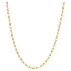 Tiara Gold Over Silver 20 Twisted Box Chain Necklace, Size: 20 Inch, Yellow