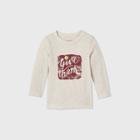 Toddler Boys' 'give Thanks' Graphic Long Sleeve T-shirt - Cat & Jack Cream
