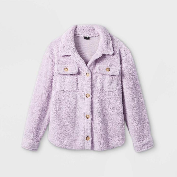 Girls' Fleece Shacket - Art Class