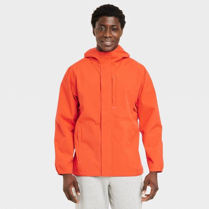 Men's Waterproof Rain Shell Jacket - All In Motion Orange
