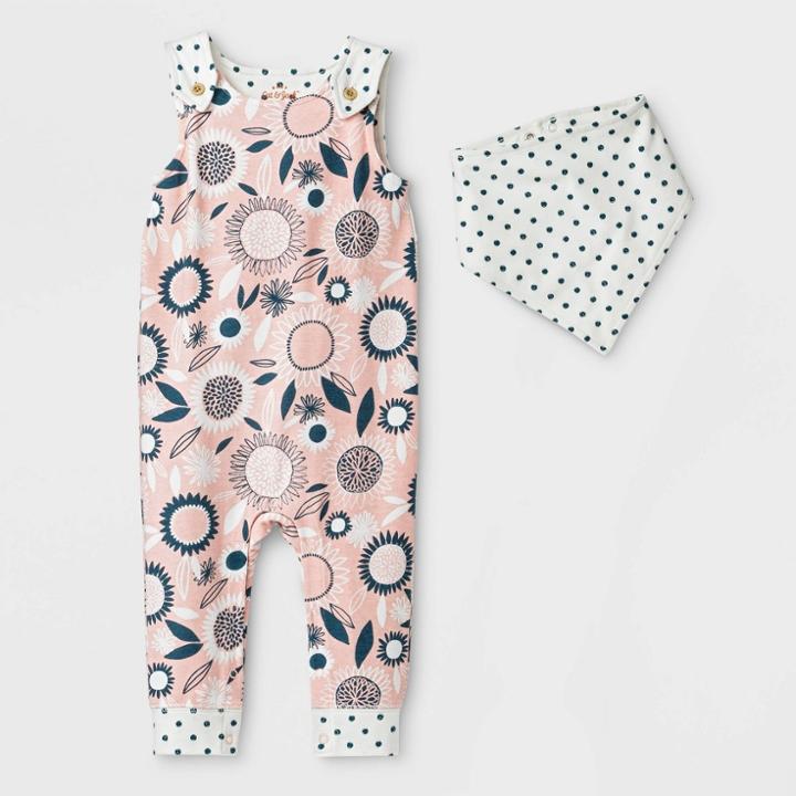 Baby Girls' Bib Romper Set - Cat & Jack Pink Newborn, Boy's