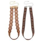 Distributed By Target Women's Duo Choker With Aztec Print And Flower Cut Out Trim - Natural