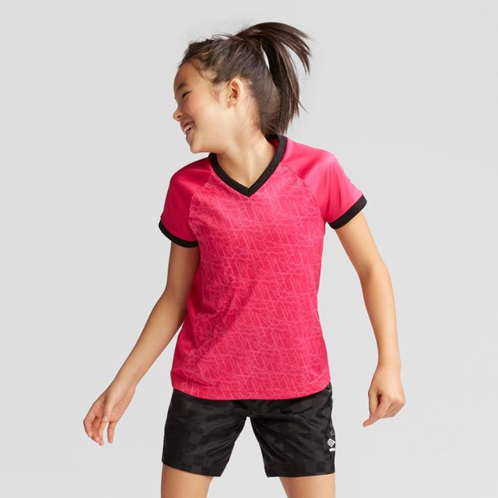 Umbro Girls' Printed Jersey - Pink
