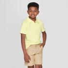 Boys' Short Sleeve Slub Knit Polo Shirt - Cat & Jack Yellow