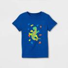 Toddler Boys' Dino Rock Climbing Graphic Short Sleeve T-shirt - Cat & Jack Blue