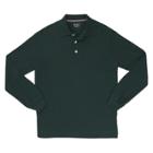 French Toast Boys' Long Sleeve Pique Uniform Polo Shirt - Green