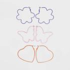 Heart Flower Butterfly Hoop Earring Set 3pc - Wild Fable Orange/purple/pink