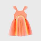 Toddler Girls' Tank Top Rainbow Tulle Dress - Cat & Jack Coral