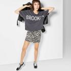 Women's Elbow Sleeve Crewneck Brooklyn T-shirt - Wild Fable Charcoal M, Women's, Size: