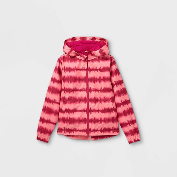 Girls' Tie-dye Windbreaker Jacket - Cat & Jack Pink