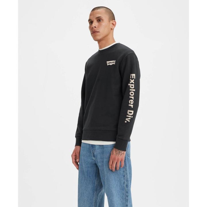 Levi's Men's Relaxed Fit Pullover Sweatshirt - Black
