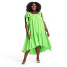Plus Size Tie Strap High-low Babydoll Dress - Christopher John Rogers For Target Green