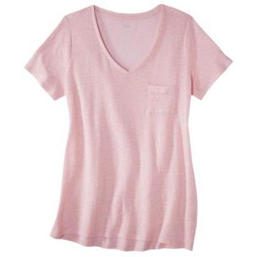 Mossimo Women's Plus-size Short-sleeve Draped Tee - Pink X