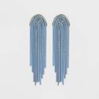 Sugarfix By Baublebar Chain Fringe Statement Earrings - Blue