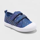 Toddler Girls' Madge Canvas Adjustable Easy Close Sneakers - Cat & Jack Blue
