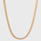 Medium Flat Herringbone Chain Necklace - Universal Thread Worn Gold