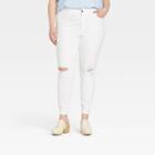 Women's Plus Size High-rise Skinny Jeans - Universal Thread White