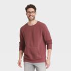 Men's Standard Fit Crewneck Sweatshirt - Goodfellow & Co Burgundy