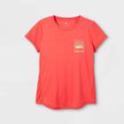 Girls' Short Sleeve Sun Graphic T-shirt - All In Motion Coral