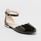 Girls' Stevies #pizzazz Dressy Ankle Strap Ballet Flats - Black