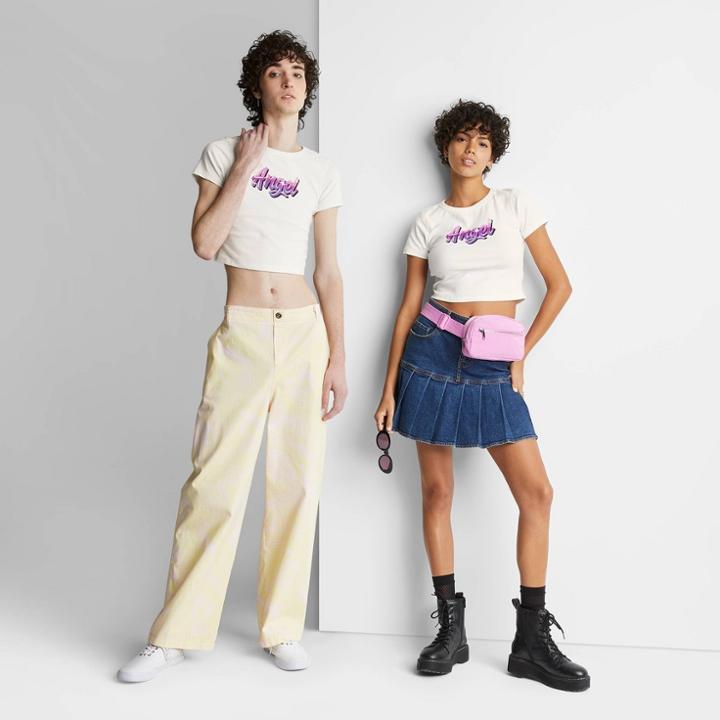 Short Sleeve Fitted T-shirt - Wild Fable White